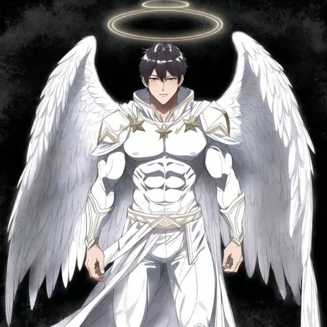 <lora:angelgirl:1.0>, 

(angel:1.0), (angel wings:1.1), feathered wings, white wings, wings, halo, 


cape, costume, epic, manly...