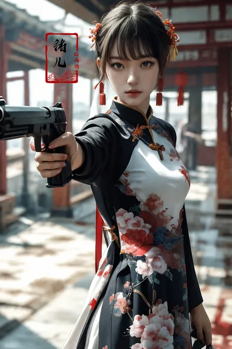 xuer pistol,
chinese clothes, china dres,
<lora:~Q?-bKg xuer pistol:0.8>