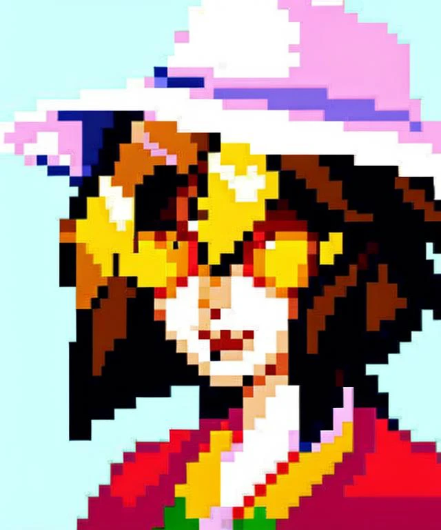 pixel art, woman, hat, sunglasses,<lora:pixelart:1>