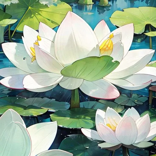 The womans beauty can be enhanced by the reflection of the lotus flowers in the water. The vibrant colors of the lotus flowers can also add to the beauty of the scene, creating a harmonious blend of colors, RAW photo,(high detailed skin:1.2), 8k uhd, dslr,...