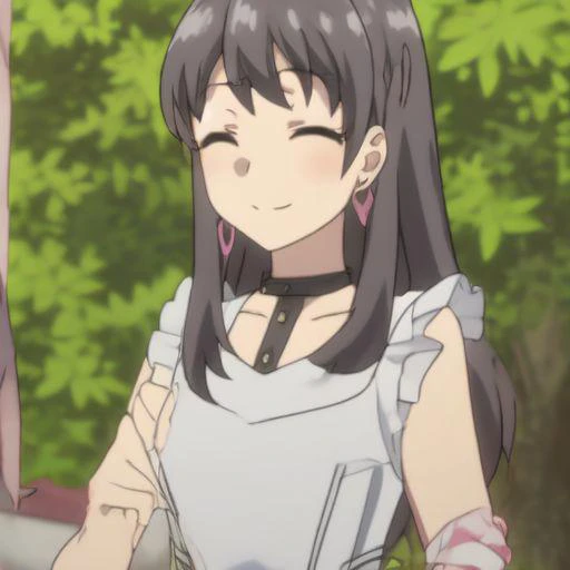 Uzuki Hirokawa, outdoors, SFW
<lora:Seishun Buta Yarou:0.6>, 8k, masterpiece, absurdres, close your eyes happy smile  headband hot sexy small silver heart necklace earrings shake  head   down long hair stripper touching your finger hand with hot big boob