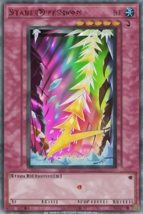 Icicle Bow,Cyberse,Fire ,<lora:testartstyle2:1>,  <lora:yugioh:1>, glowing, yugioh style, yugioh monster, duel monster