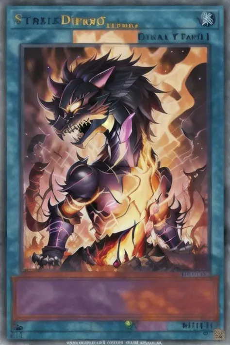 Claws of Destruction, Attribute: Cyberse, Type: Fire ,<lora:testartstyle2:1>,  <lora:yugioh:1>, glowing, yugioh style, yugioh monster, duel monster