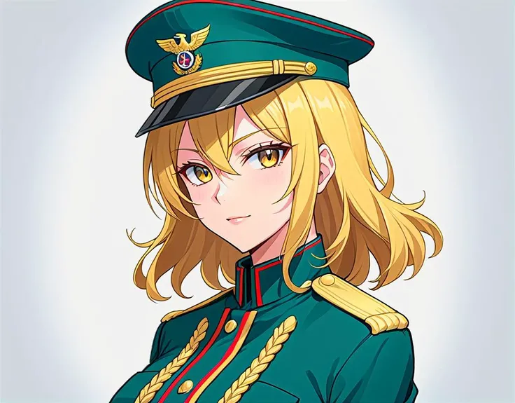 1girl,solo,female focus,tanya degurechaff,military hat,military uniform,:3,source_anime, sfw,beautiful, masterpiece, best quality,absurderes