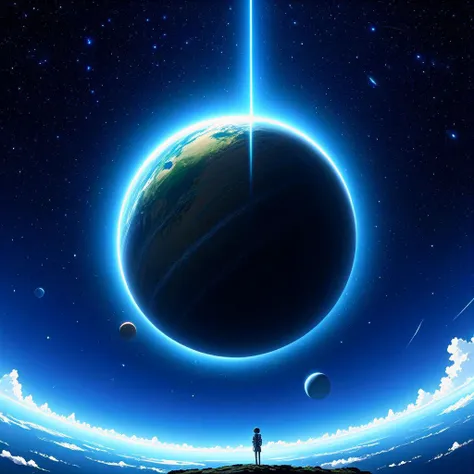 Exoplanet, cosmic, astral, space fantasy, detailed, Makoto Shinkai, HD -- s50 -- niji 6