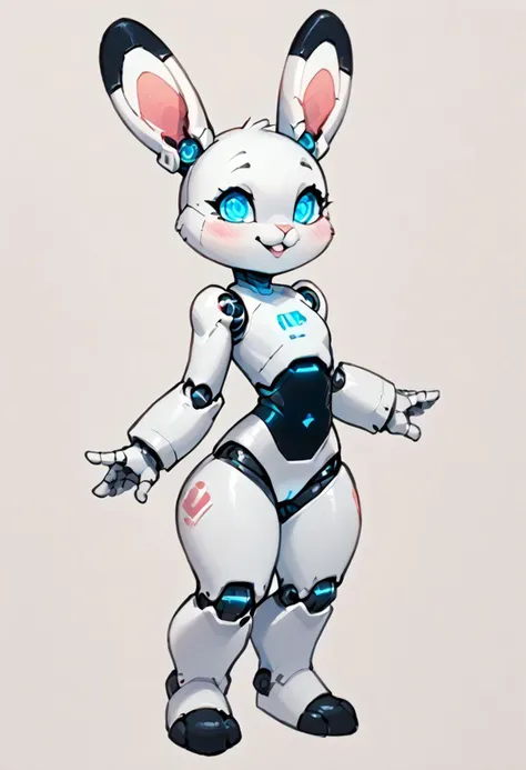 score_9, score_8_up, female, rabbit, robofur_anthro, robotic, sexy, digital art, highly detailed, zpdxl