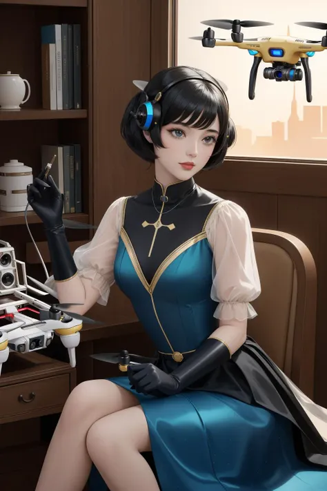 1girl, (stylized by John Avon:0.7) and (Milton H. Greene:0.8) , detailed art, masterwork 50s illustration style of a (dark yellow theme:0.7) , 1920S Deformed [Arcadian:Art Deco:2] ([Sewage treatment plant:Drones:5]:1.3) , it is sleek, it is anthropomorphic...