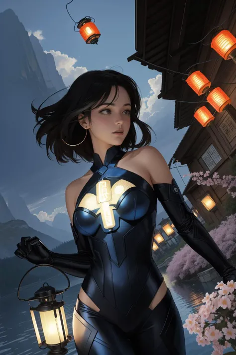 1girl, (comics art by Ron Garney:0.9) and (Kuzma Petrov-Vodkin:1.2) , masterwork Octane render, best quality, insane details, high angle shot of a ("The Idiots Lantern":1.3) , it is very Slimy and Ruined, Timeless The Dolomites in background, desolate wate...
