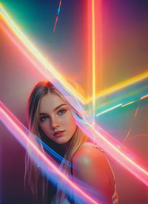 anime artwork, grand photograph, Polaroid, surprised 22-year-old girl, glowing hair, canon 5d mark 4, neon light, kodak ektar, flamboyant, pastel colors, curved lines, elaborate detail, art by j.c. leyendecker <lora:add-detail-xl:0.8> <lora:ip-adapter-fac...