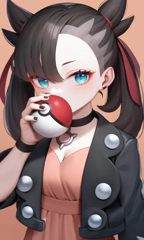 a cartoon girl with a poke ball in her hand