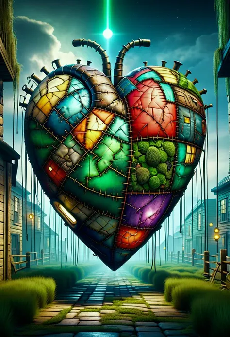 a heart, hyper detailed masterpiece, dynamic realistic digital art, awesome quality,weathered metropolis,nimbused refuge,renaissance sector caustics rendering,causality, farm-to-table,indistinct,lustrous,verdant,submersion,engaging,distressing,DonMFr4nk3ns...