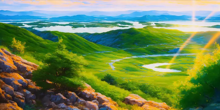 <lora:AnimeVibesV3:1.2> animevibes,
scenery, sky, landscape, (illustration:1.1), painting, detailed vegetation, ((rain)), (no humans:1.1),