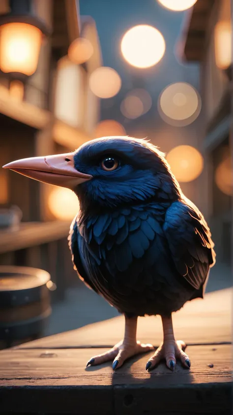 there is a bird that is standing on a ledge