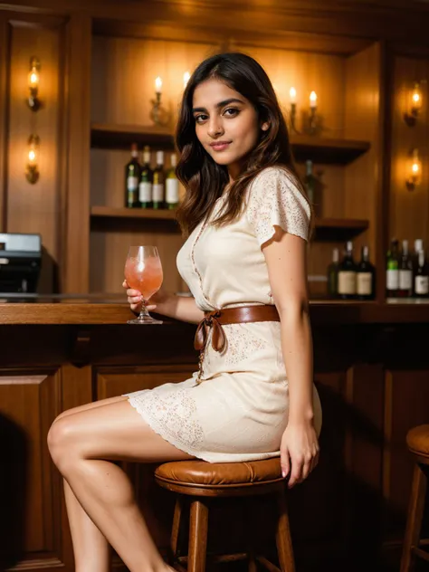 RAW photograph,  tv_Maria_Patel_MXAI
BREAK
, happy expression, wearing an elegant cocktail dress, sitting on a barstool in a crowded cocktail bar, ((full body shot)), low angle shot, shot from the side,  PA7_Portrait-FL
 BREAK, 8k uhd, dslr, soft lighting,...