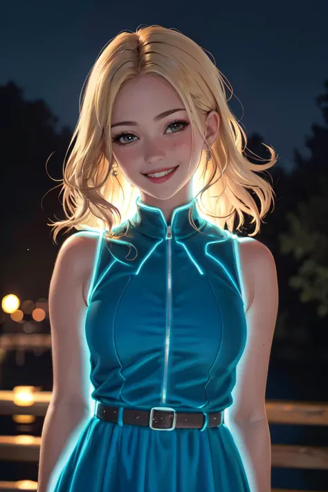 <lora:nlc_blue:1> sleeveless dress, cowboy shot, night, jump, blonde hair,
(best quality, masterpiece, RAW photo,ultra-detailed:1.2), <lyco:GoodHands-beta2:1.0>,1girl,solo,looking at viewer,smile