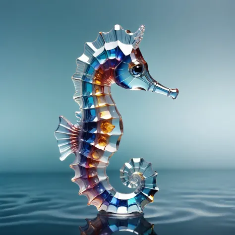 cs-cr1stal-v2 analog realistic Neo-Impressionism colour photo of a seahorse, very detailed, award-winning