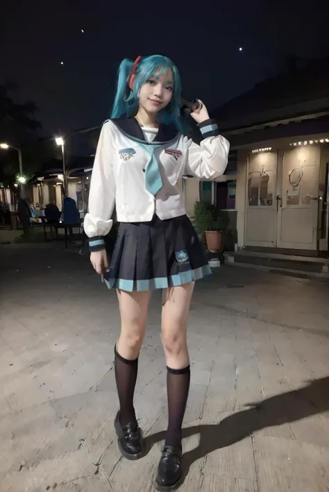 arafed woman in a short skirt and a white shirt and black socks