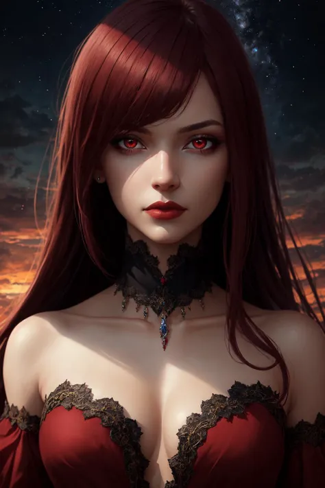 dark red eyes, crimson eyes, symmetrical, detailed