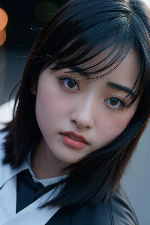 shenyue,face close up,(8k, RAW photo, best quality, masterpiece:1.2), (realistic, photo-realistic:1.37),1girl,cityscape, night, rain, wet, professional lighting, radiosity, physically-based rendering,, <lora:shenYue_v10:0.7>