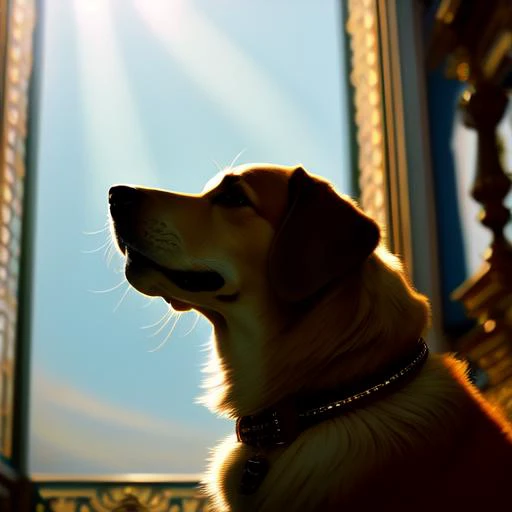 a dog in a museum,
intricate details, modelshoot style, dreamlikeart, dramatic lighting. 8k, highly detailed, trending artstation,

LowAngleView-3000