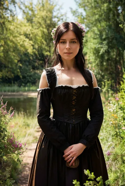 A full color portrait of a beautiful woman wearina a Victorian dress, The Young Victoria movie set,HDR Foto,epic character composition,by ilya kuvshinov, alessio albi, nina masic,sharp focus, subsurface scattering, f2, 35mm, film grain , pale <lora:danielr...