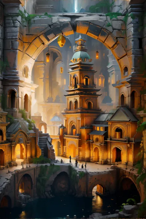 <lora:oilpainting:0.7>, <lora:ancientcity:0.5> BJ_Ancient_city, oil painting of an ancient city || masterpiece, 8k, high resolution, shallow depth of field, sharp focus