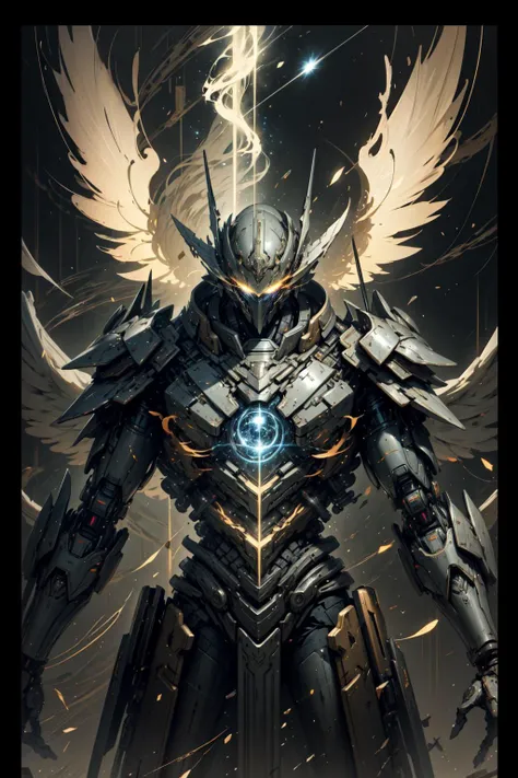 (masterpiece, best quality:1.3),extremely high detailed, intricate, 8k, HDR, wallpaper, cinematic lighting, <lora:Mecha:1> ,(universe),gun,(shooting position), glowing, armor, glowing eyes, mecha, large wings,   <lora:kVoidEnergy-000001:1>