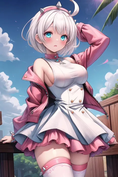 absurdres, ultra-highres, best quality,
insanely detailed, ultra-detailed,
(medium large breasts:1.2),
(short hair:1.4),(ahoge:1.1),
1girl, solo, slender, kawaii, perfect symmetrical face, ultra cute girl, ultra cute face, ultra detailed eyes, ultra detail...