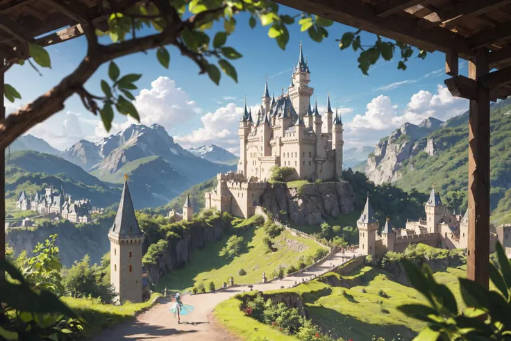 (depth of field:1.4),(blur:1.3),(very detailed:1.4),(high resolution:1.1) BREAK
(Fairy-tale castle nestled in a picturesque valley:1.3) BREAK