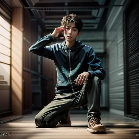 ((masterpiece)),((bestquality)),8k,high detailed,ultra-detailed, depth of field, wide angle,1boy, hand_face,male focus, solo, beautiful_hand, Random_Expression, Stylish_Pose, cinematic shot,cinematic lighting,watch to the viewer, straight hair, Unmatched D...