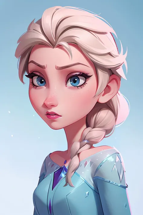 comic,portrait caricature,masterpiece, best quality,solo, solo, 1girl <lora:elsa_of_arendelle_v1:1>,elsa of arendelle,female focus, simple background, <lora:aji1-portrait caricature_v2.5:0.6>