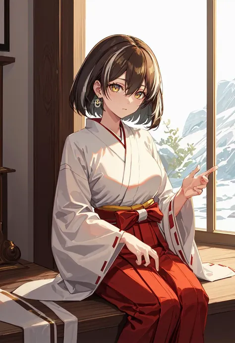 best quality, masterpiece, highres, solo, (magallan_arknights:1.10), (white kimono:1.35), (red hakama:1.35), (wide sleeves:1.20), 25 <lora:magallan_arknights:0.80>