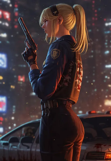 score_9, score_8_up, score_7_up, score_6_up, soldier, army clothing, woman, holding gun, pistol, night city, ponytail hair, blood, blonde hair, police car, 1girl, human 
<lora:Pony_DetailV2.0:1.2> , zPDXL3, 
pureerosface_v1