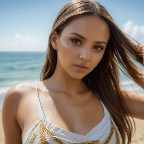 <lora:Tina:1> t1n4,, perfect, portrait , hyper detailed, amazing background, highly defined details 32k UHD, lifelike photo, sundress on a beach, realistic, harsh sunlight, beautiful composition, sharp focus, high detailed face, smooth, symmetry, photoreal...