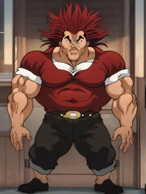 a cartoon of a man with red hair and a red shirt