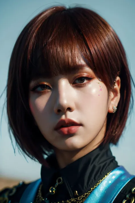 A stunning intricate full color close portrait of lml , dressed as a kpop star, epic character composition, by ilya kuvshinov, alessio albi, nina masic, sharp focus, natural lighting, subsurface scattering, f2, 35mm,<lora:LalisaManobal-RealVision-V1.0:1>