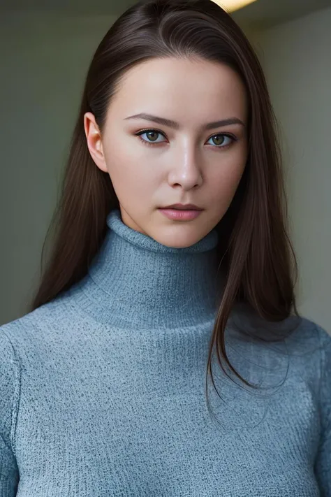 A stunning intricate full color portrait of  a woman,wearing a black turtleneck,epic character composition,by ilya kuvshinov, alessio albi, nina masic,sharp focus, natural lighting, subsurface scattering, f2, 35mm, film grain <lora:AlenaAviva:1>