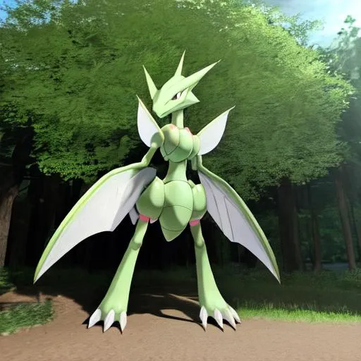 scyther, full body, no humans, outdoors, pokemon (creature), solo, <lora:Scyther_-_Pokemon:0.8>