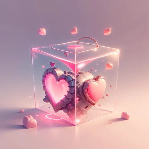 <lora:CupidTech-22:0.8>, cupidtech  ,scifi,  
(simple background:1.3), cube, heart shape