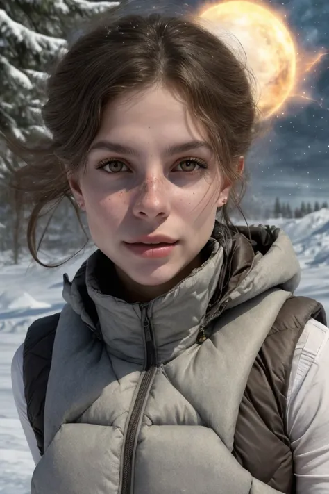 <lora:sd15_DoaEvren_locon_24_v1.0:.8> DoaEvren, (style-swirlmagic:0.8), portrait, solo, half shot, looking at viewer, detailed background, detailed face, (arctic winter theme:1.1), dirt-wizard, glowing eyes, focusing, dynamic pose, gray earth-themed vest, ...