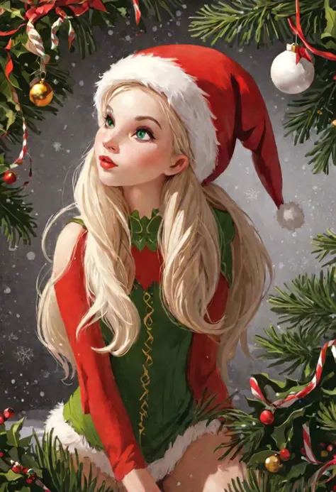 A beautiful Christmas Elf by Malika Favre