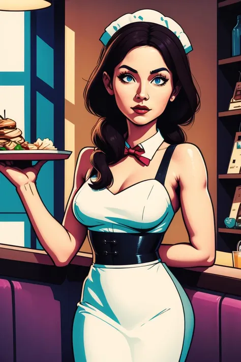 girl,prettify,restaurant,waitress <lora:retro:0.5>