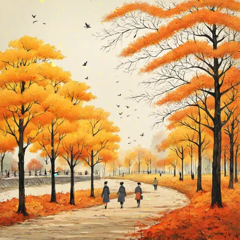 shenqiu, a walk in the park in autumn