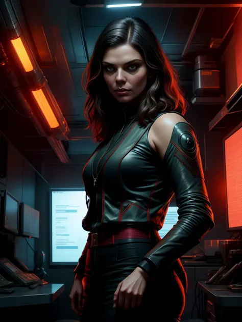 ((sfw)),photo RAW, portrait,
jeanne tripplehorn cyberpunk spy outfit, 
masterpiece, award winning photography, lighting, perfect composition, high detail, hyper realistic,dramatic lighting, epic, real life, <lora:LORA-XenoDetailer-v2:0.66>