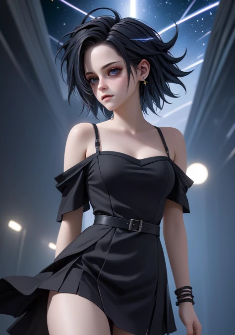 wani wani panic,startrail,
a shadowy goth girl in the void, moody kristen stewart, highly textured skin, cute hair accessories, light and shadow, anti-aliasing, color-graded, floating motes, dynamic volumetric lighting, nikon D850
ultra realistic detailed,...