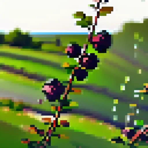 there is a picture of a plant with purple flowers in the grass