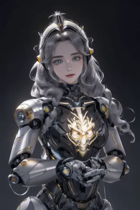 The high-resolution, intricate masterpiece of a wide-shot captures the robot girl with her devastatingly beautiful face and ravishing glowing armor, as reflective light glimmers on her excited expression while voltage and energy charge up in the ray gun sh...