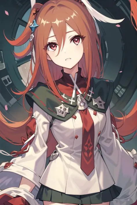 codeeulalia, <lora:eulalia-lora-nochekaiser:1>, 
eulalia, long hair, brown hair, hair ornament, facial mark, (red eyes:1.5),
BREAK skirt, thighhighs, pleated skirt, detached sleeves, wide sleeves, chain, red thighhighs,
BREAK looking at viewer,
BREAK outdo...