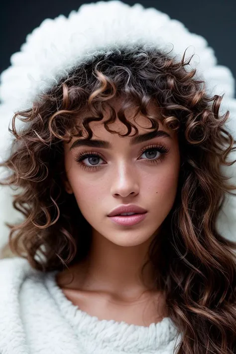 photo of beautiful (ed3nf1:0.99), a woman in a (movie premiere gala:1.1), perfect curly hair, wearing white (sheep costume:1.1),  ((Icepunk:1.1)), modelshoot style, (extremely detailed CG unity 8k wallpaper), professional majestic (photography by  alfred s...