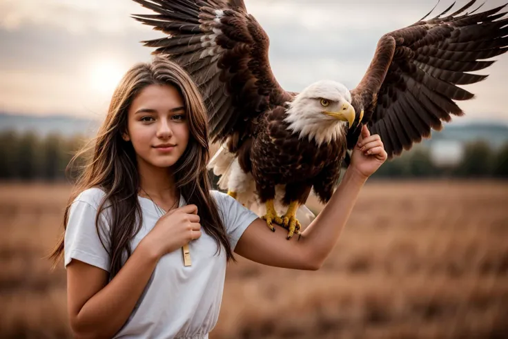 OpenPose, bird on her arm